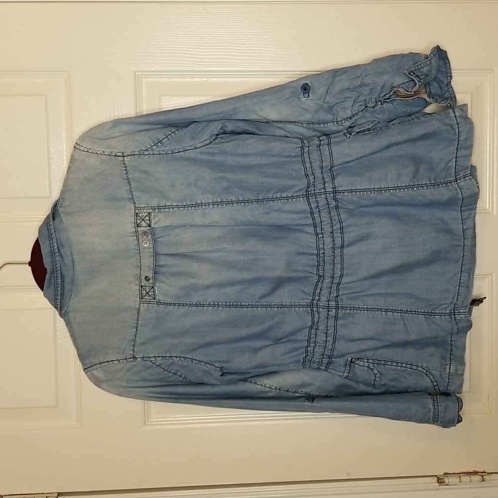 Anthropologie  Marrakech Womens Blue Denim Jacket Size XS - Picture 10 of 12